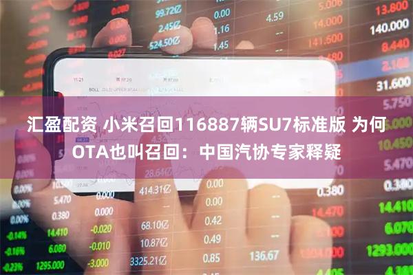 汇盈配资 小米召回116887辆SU7标准版 为何OTA也叫召回：中国汽协专家释疑