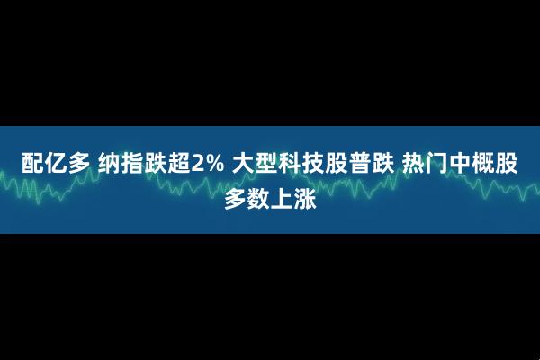 配亿多 纳指跌超2% 大型科技股普跌 热门中概股多数上涨