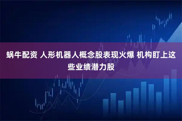 蜗牛配资 人形机器人概念股表现火爆 机构盯上这些业绩潜力股