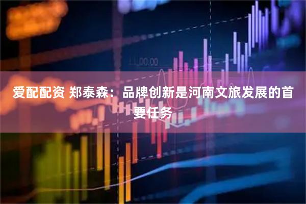 爱配配资 郑泰森：品牌创新是河南文旅发展的首要任务
