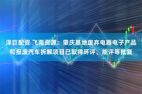 泽巨配资 飞南资源：肇庆基地废弃电器电子产品和报废汽车拆解项目已取得环评、能评等批复