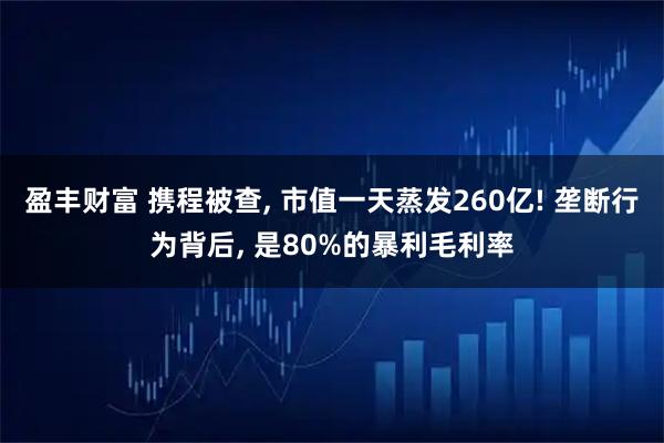 盈丰财富 携程被查, 市值一天蒸发260亿! 垄断行为背后, 是80%的暴利毛利率