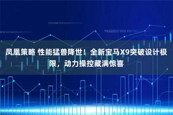 凤凰策略 性能猛兽降世!全新宝马X9突破设计极限,动力操控藏满惊喜